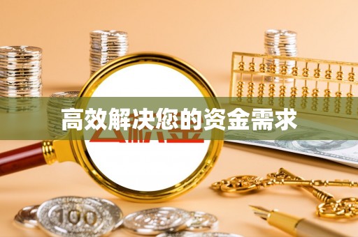 诚信高效解决您的资金需求