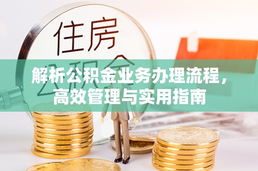 诚信解析公积金业务办理流程，高效管理与实用指南